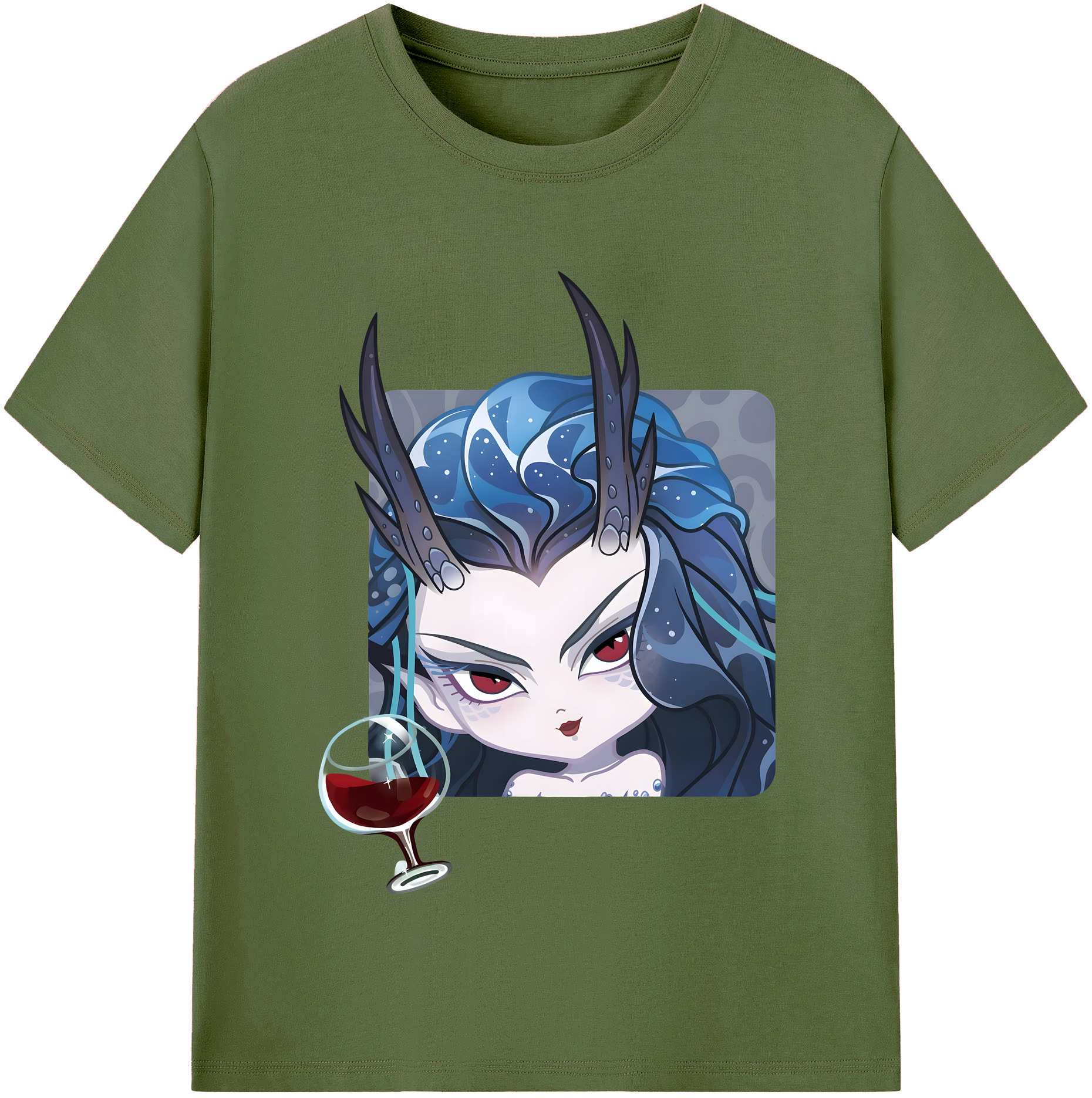 （画像用） Ne Zha 2 ナタ 魔童の大暴れ 綿100％半袖Tシャツ（フロントプリント）
